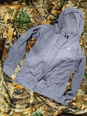 Nike Gray Full-Zip Hoodie Mens Medium